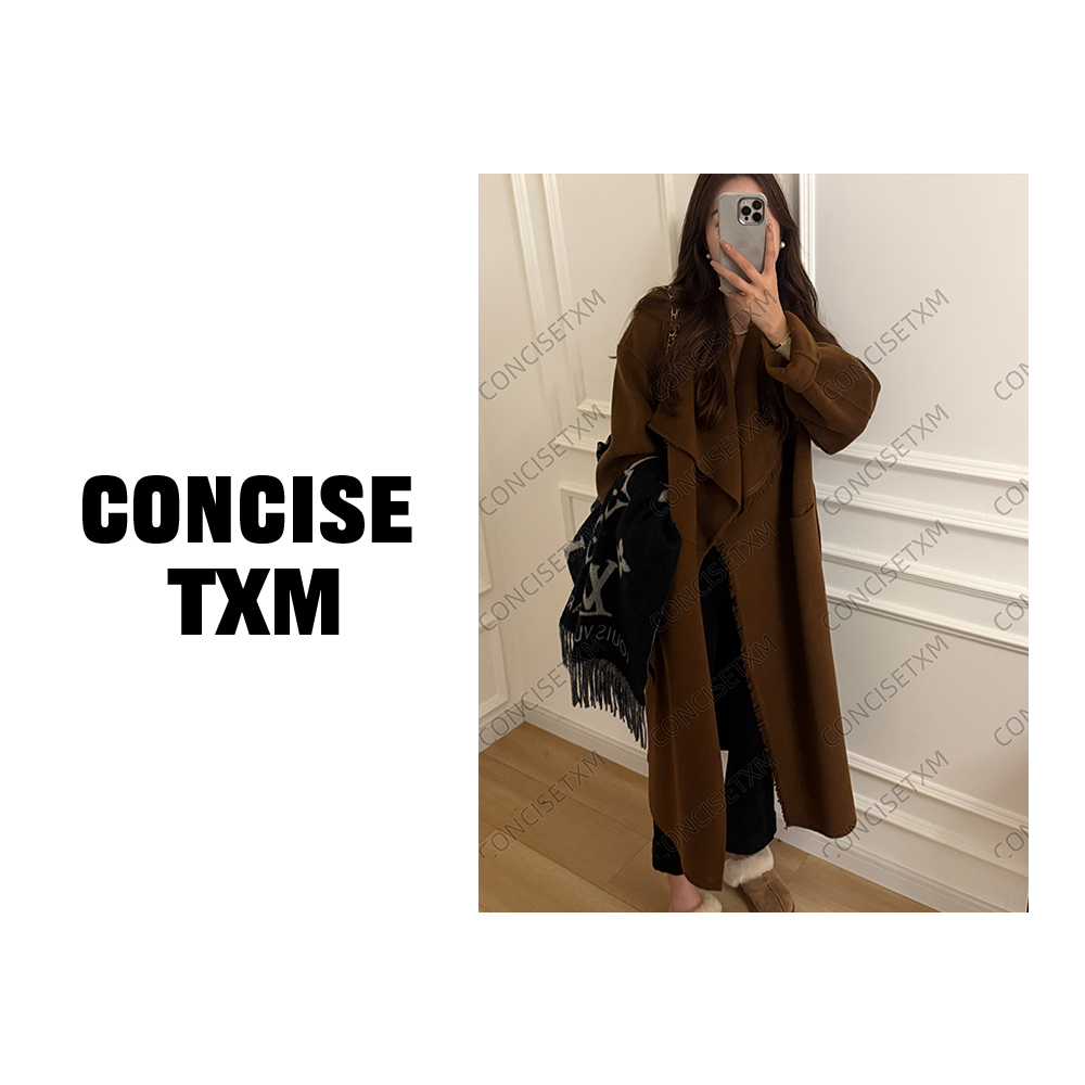 【唐小木】高奢520羊绒 大衣秋冬中长款百搭双面毛呢  DY0505   