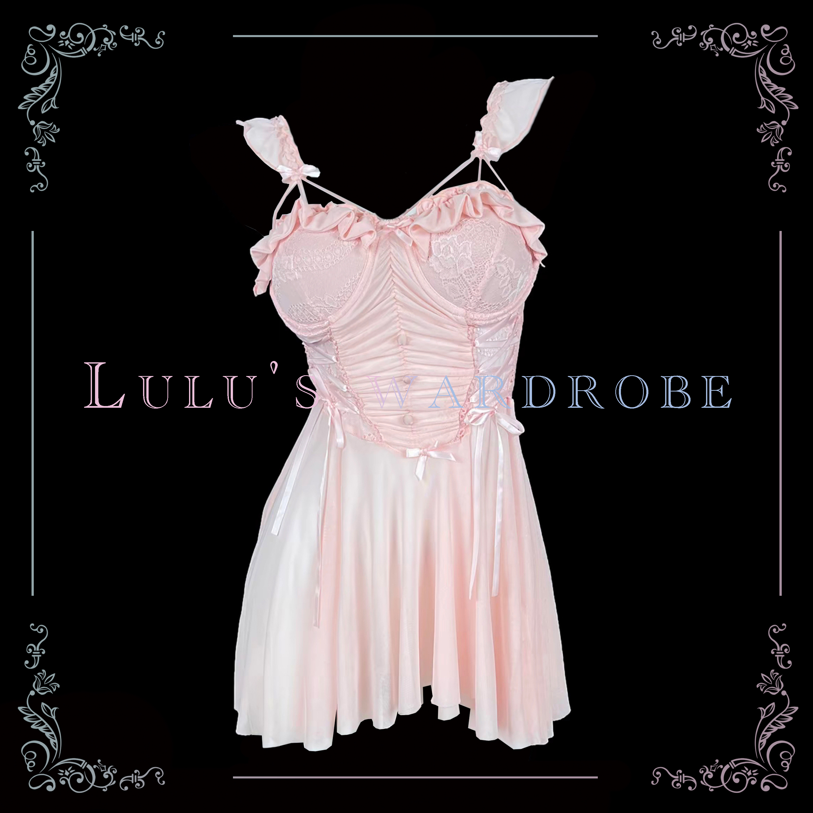 【露露衣橱】 吊带睡裙显瘦公主性感连体粉色纯欲