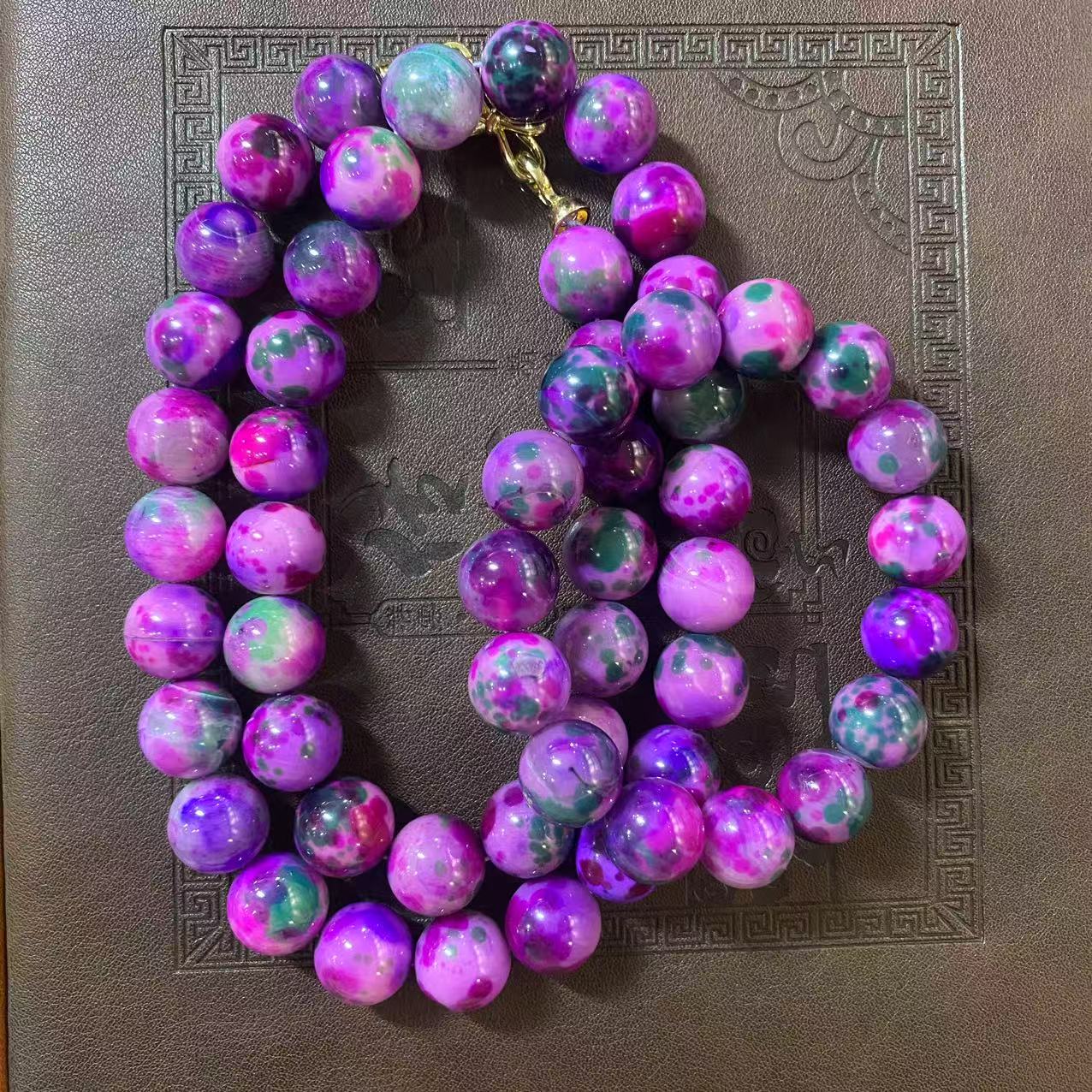 非金属珐琅项链 精品古药西玛项链套装丫3780