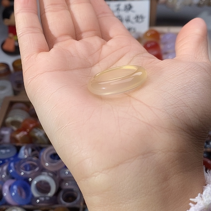 小***摊玛瑙/玉髓未镶嵌戒指A59不退换19.6