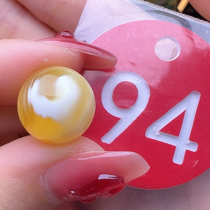 蜜蜡裸石未镶嵌涤*人13mm 金瓷白 圆珠