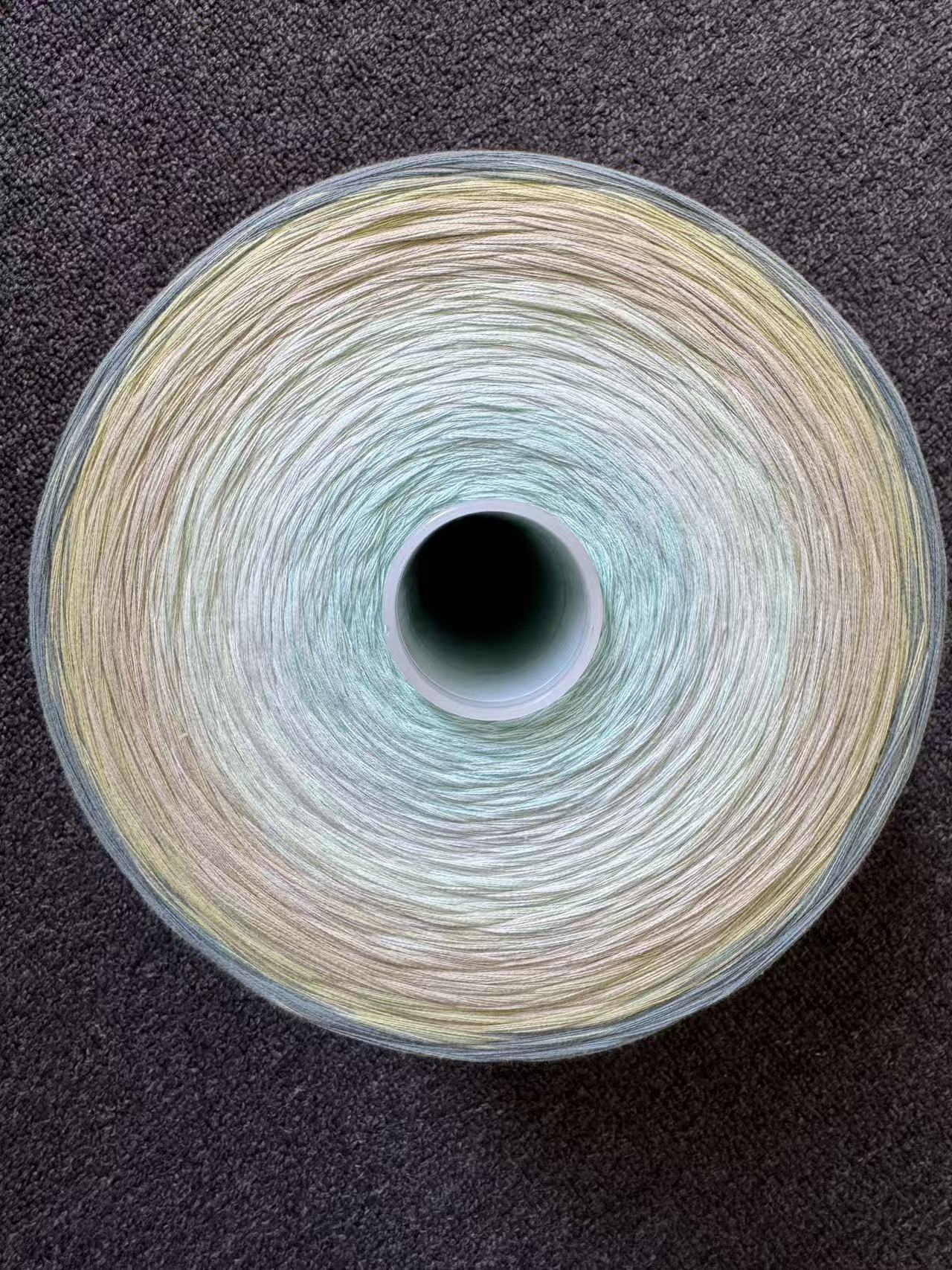 【薄荷白巧】100%棉渐变色棉线手编DIY毛线团