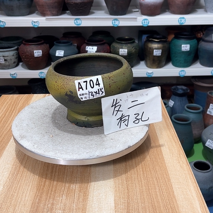 红陶手工制作工艺花盆