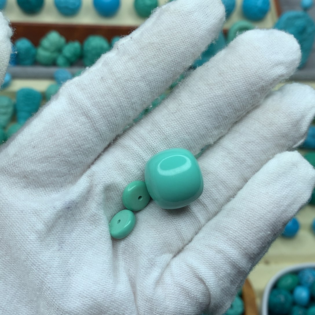 @***W高瓷果冻绿精品老型珠尺寸15➕