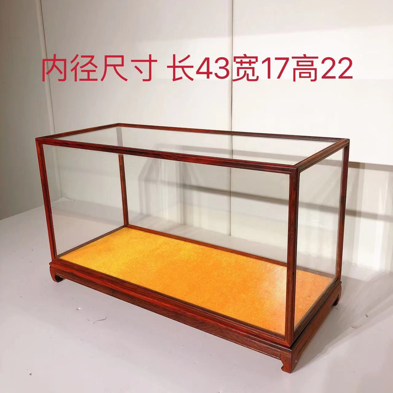 微凹黄檀工艺品红木佛像菩萨花瓶古董乐高摆件透明防尘玻璃罩摆件