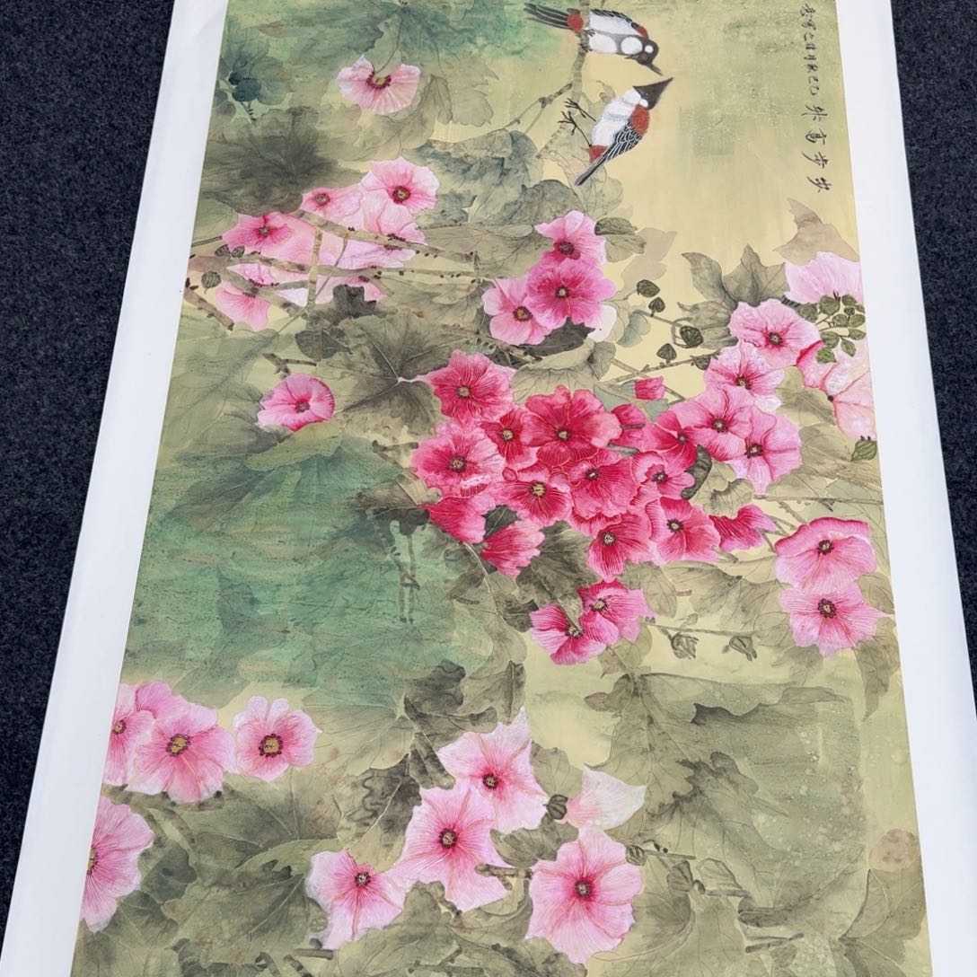 国画纯手绘山水花鸟作品