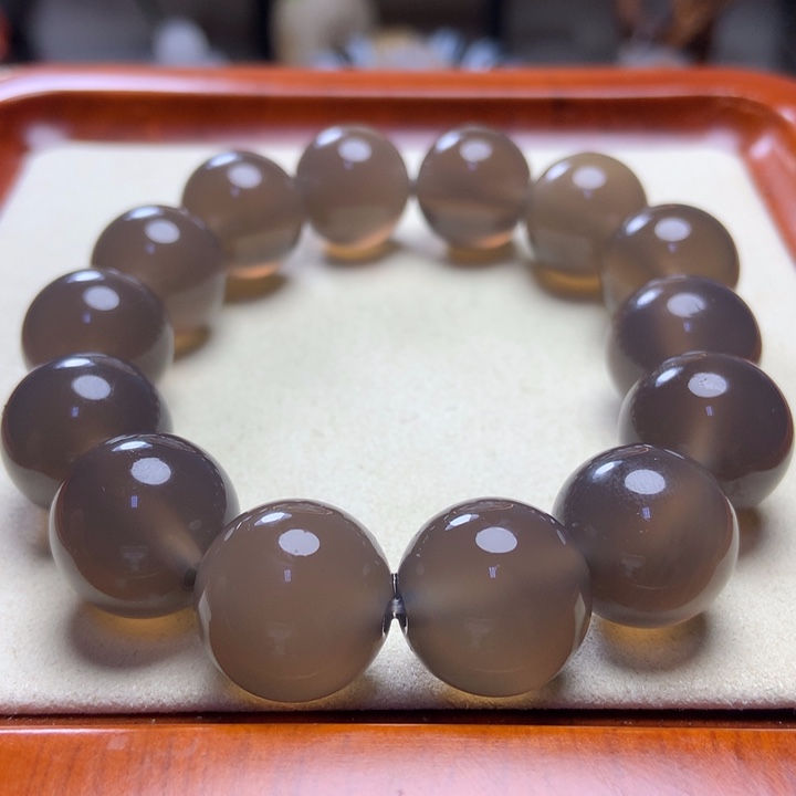 玛瑙/玉髓手串未镶嵌黑冰