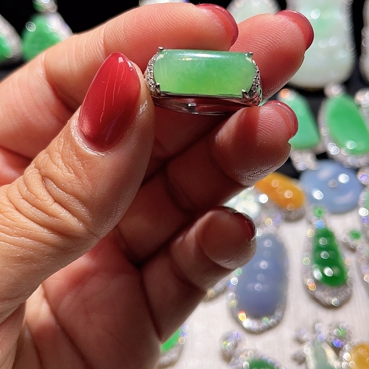 翡翠银S925镶嵌颈饰