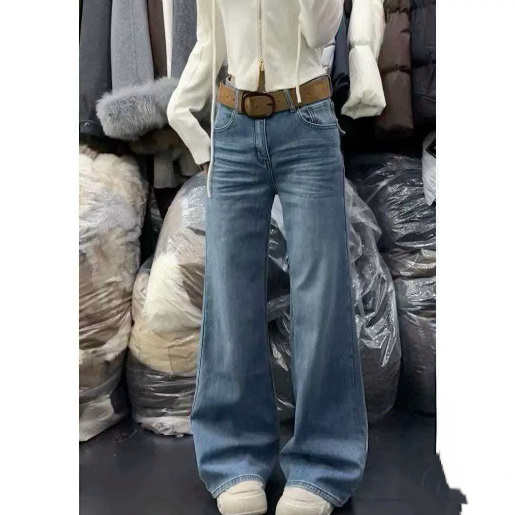 凡Fan【后带盖微喇】冬季加绒百搭显瘦牛仔喇叭裤