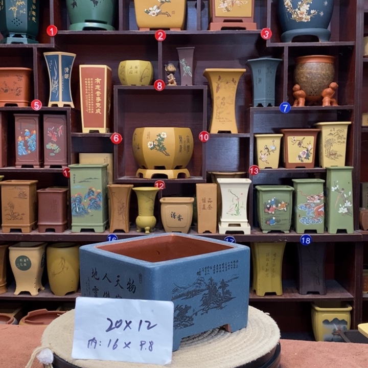 朱泥花盆紫砂艺术