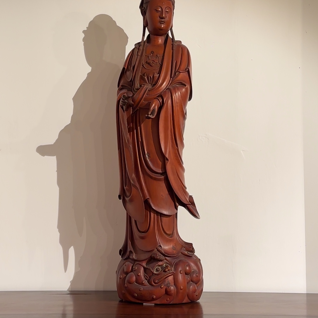 文*清代黄杨观音像古董收藏