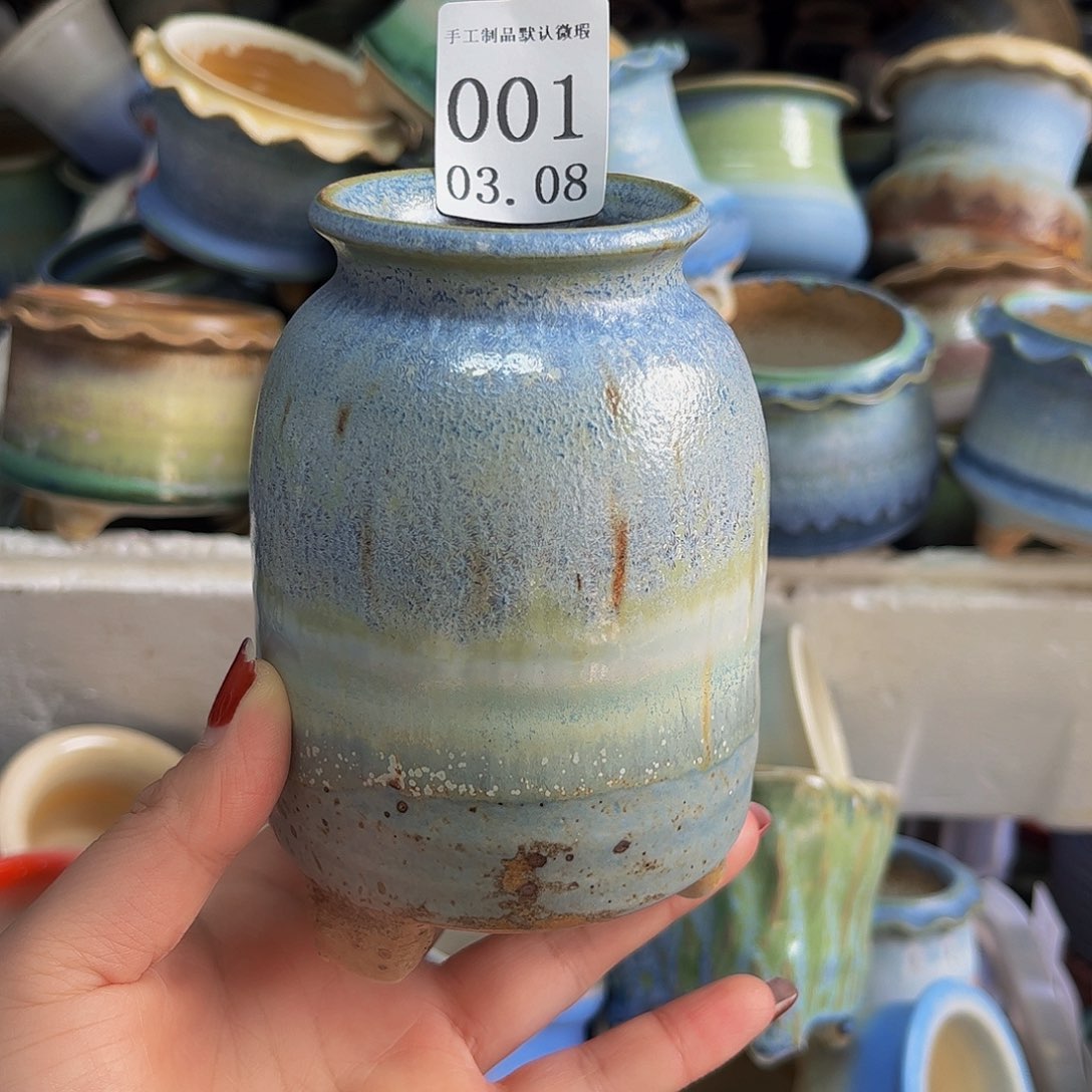 摆件景德镇陶瓷手工制作口4.5高13左右