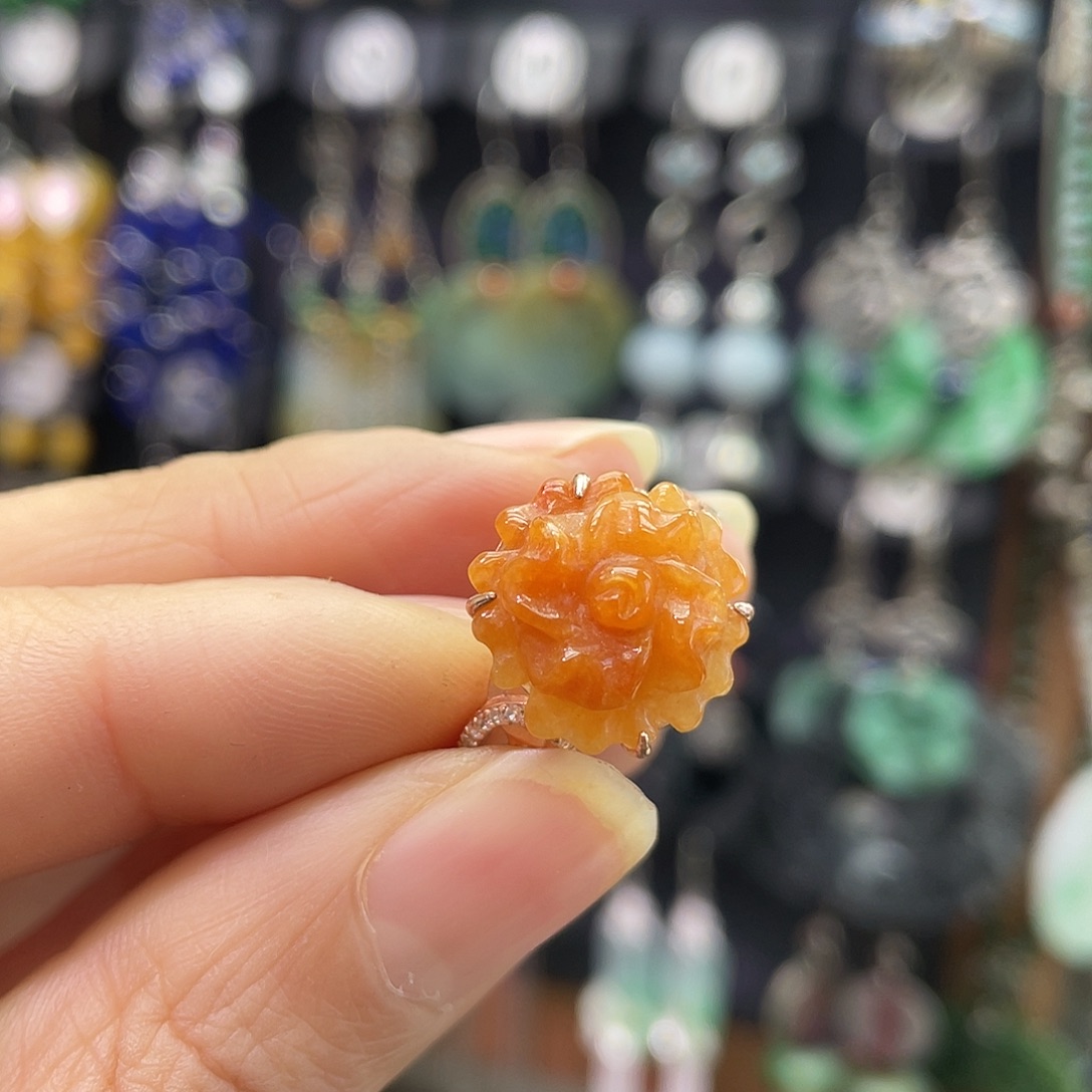 丽***川翡翠银S925镶嵌耳饰227hjhh