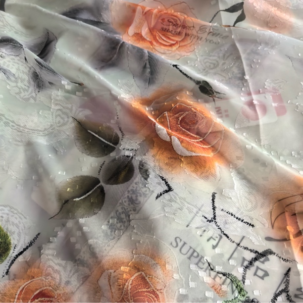 黄亦玫剪花方巾70*70