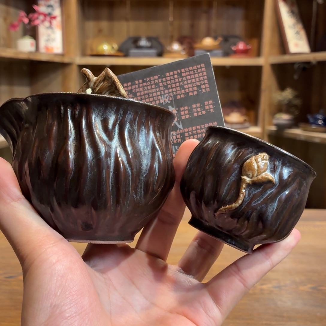 柴烧老岩泥茶器皿