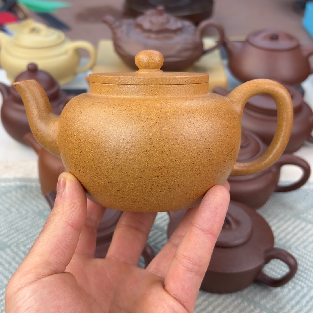 紫砂茶壶得*平盖莲子 降坡泥 半手工