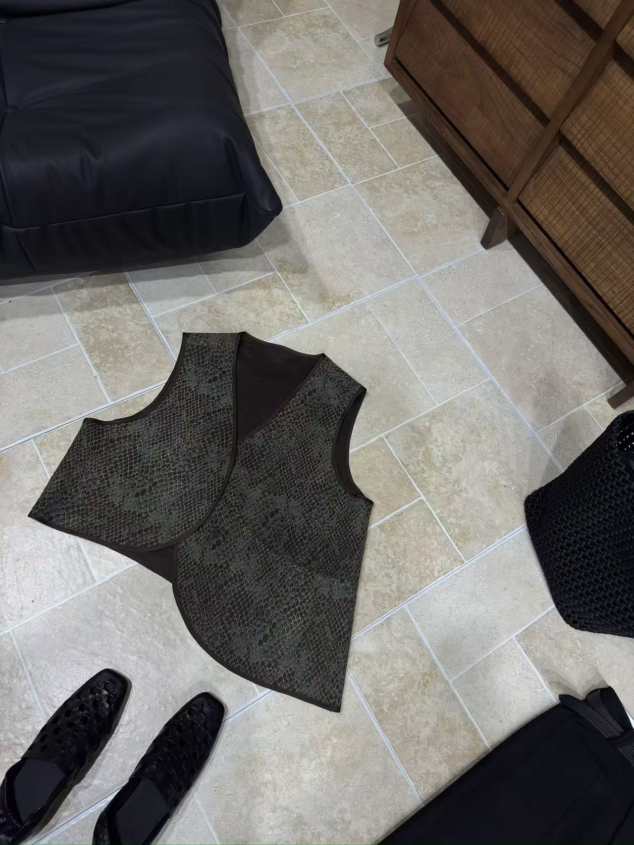 [蛇纹]原创设计师复古时尚简约文艺个性时装小众马甲气质