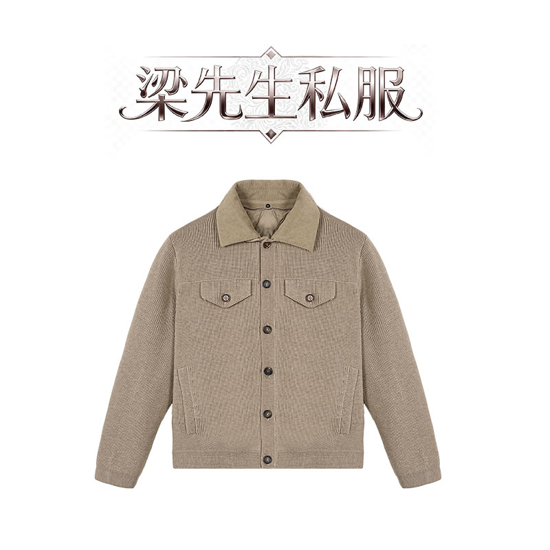 鸟系列男款白鹅绒毛呢外套春秋短款毛呢大衣私服夹克舒适休闲秋冬