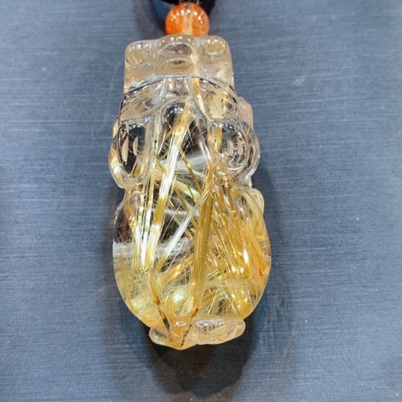【闪购商品】未镶嵌颈饰水晶天然钛晶貔貅吊坠