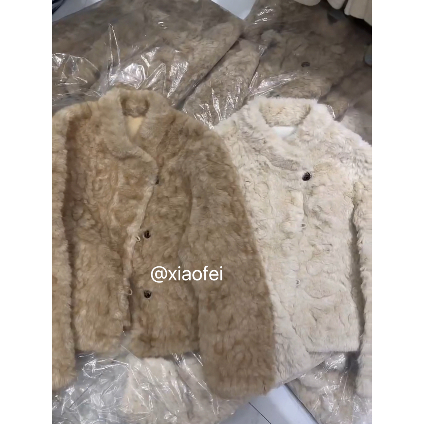 【X•F】 慵懒风～韩系单排扣毛毛外套 