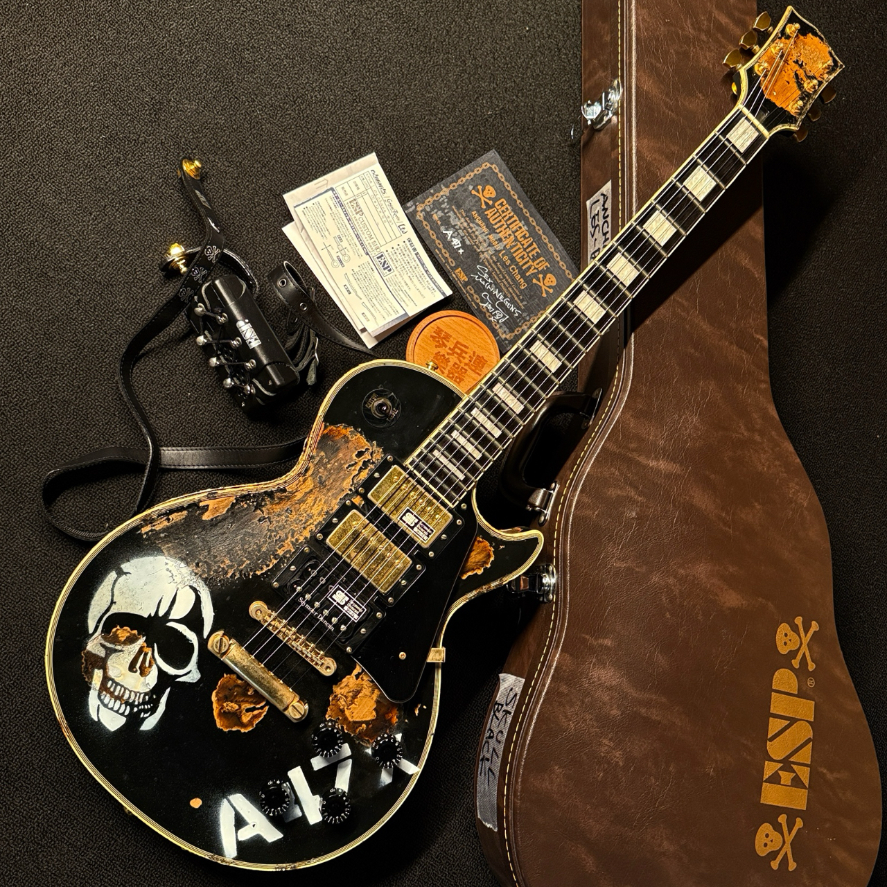 ESP LesChang Eclipse LP电吉他复古做旧Anchang签名款电吉他