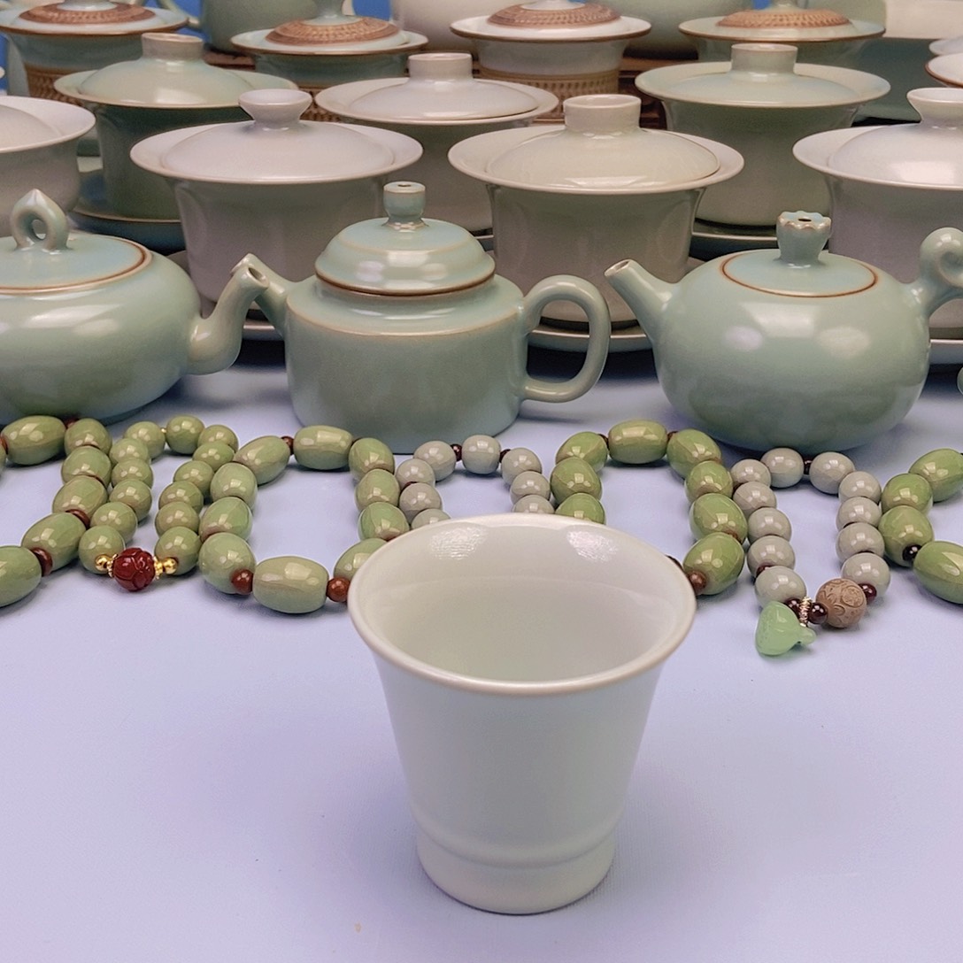 杯月白闻香杯原矿原釉原产地