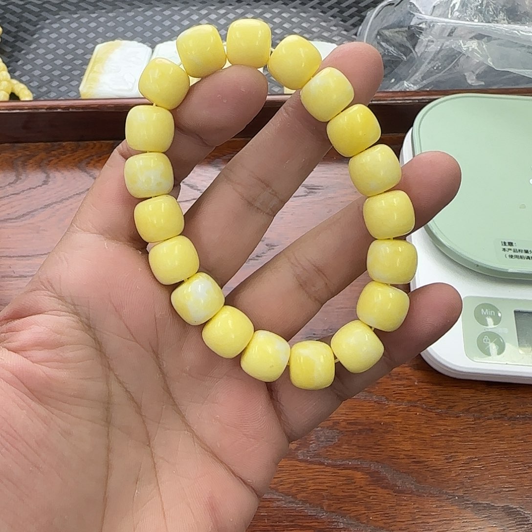 手串白玉菩提12直切粑粑