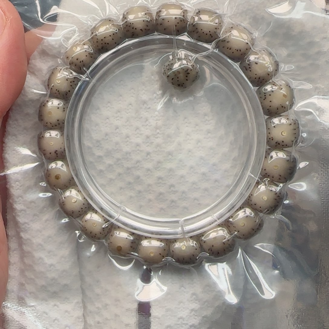 星月菩提手串白冰糖月朗星稀10.5*9.5mm孤品