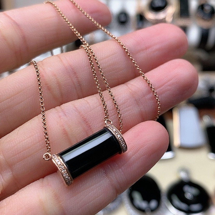 【闪购商品】翡翠套链18K金镶嵌昕*墨翠