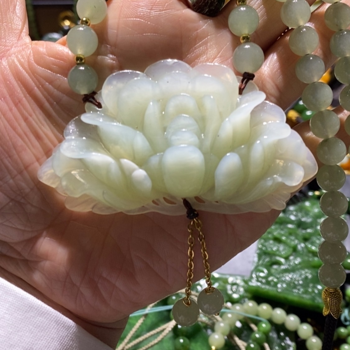 【闪购商品】岫玉毛衣链未镶嵌