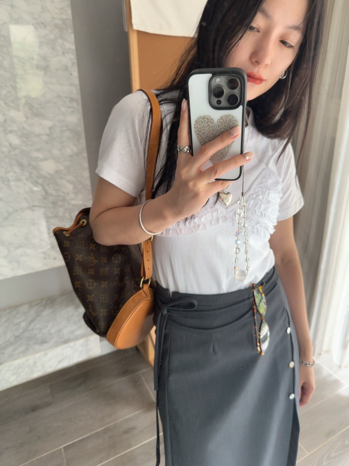 embrace韩系风夏款白色短袖+吊带真两件套