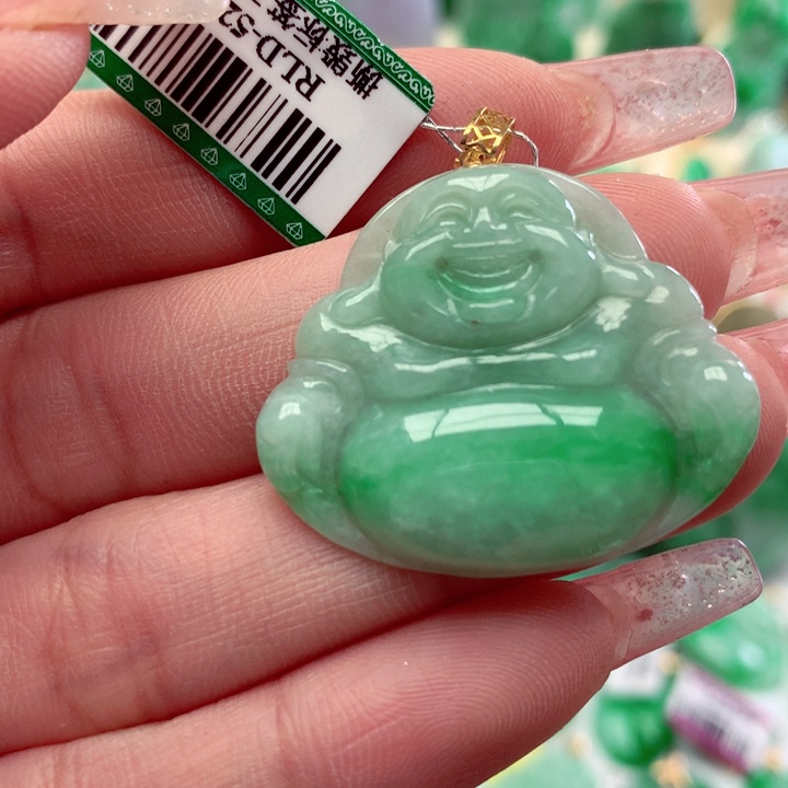 翡翠颈饰18K金镶嵌翡翠