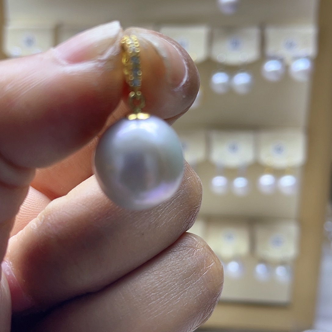 淡水珍珠银S925镶嵌颈饰