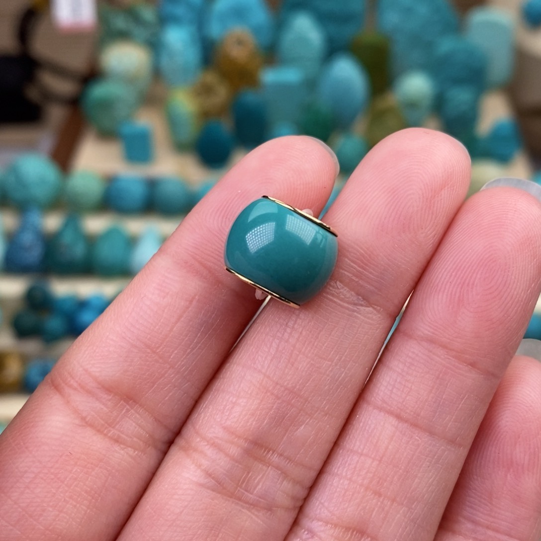 绿松石珠宝奇石未镶嵌12mm