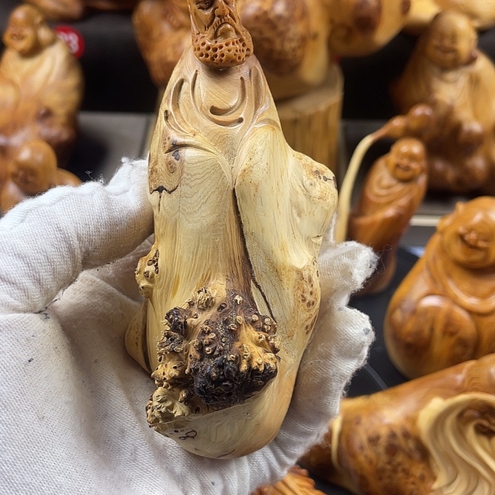 柏木（崖柏）达摩手把件