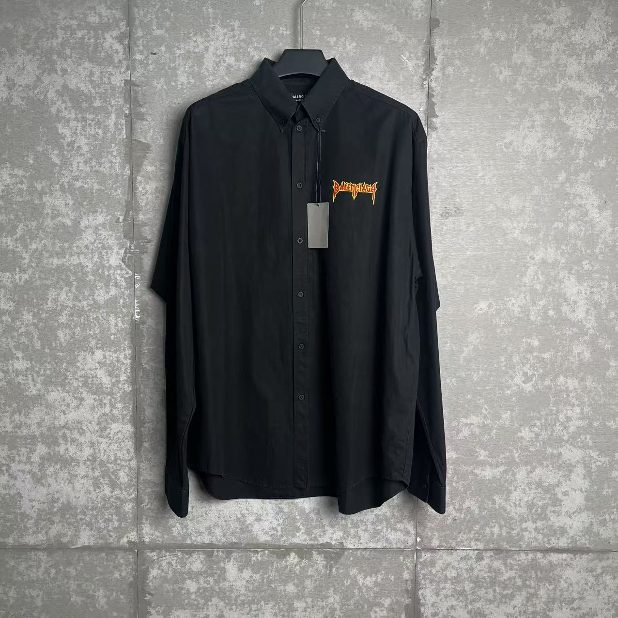未使用 Balenciaga/巴黎世家 巴黎世家乐队火焰衬衫/05453/JP