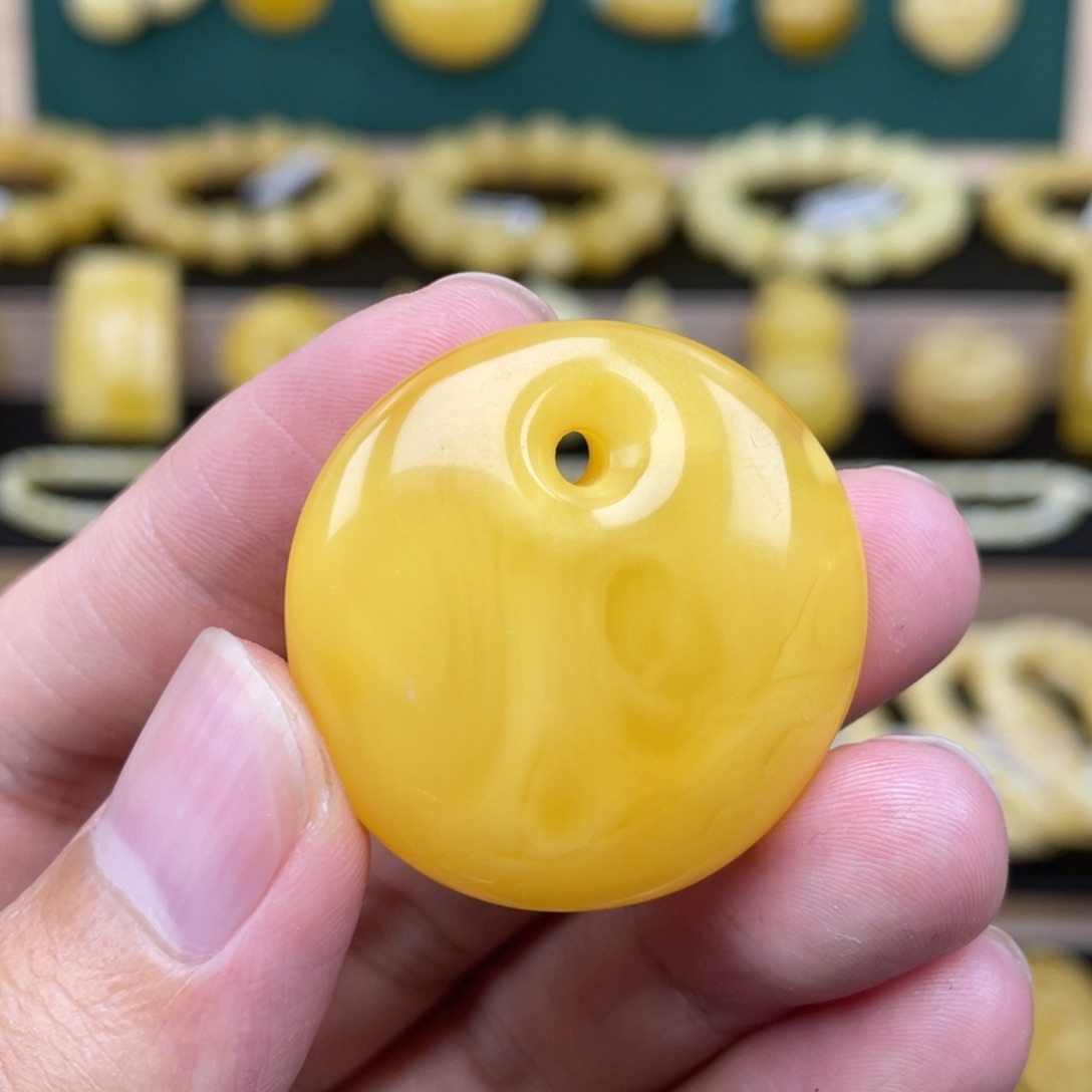 琥珀裸石未镶嵌琥珀蜜蜡