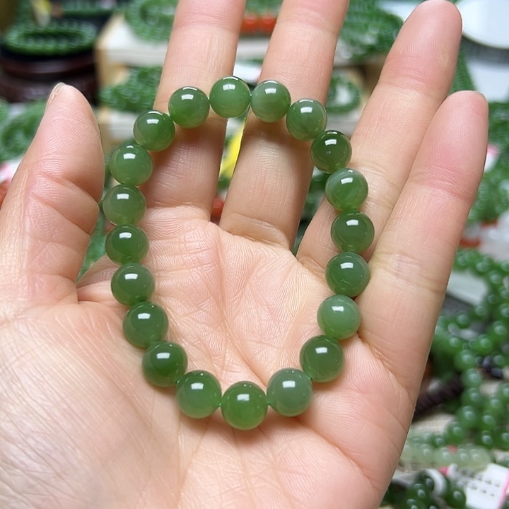 和田玉（碧玉）手链未镶嵌