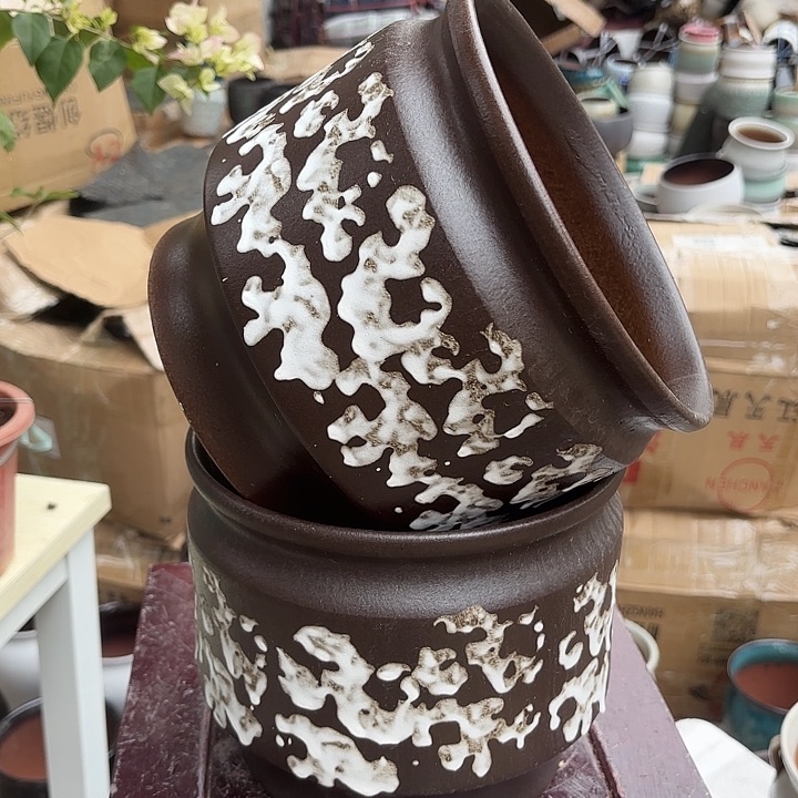 紫砂茶碗侘寂风两个口径20.5*19