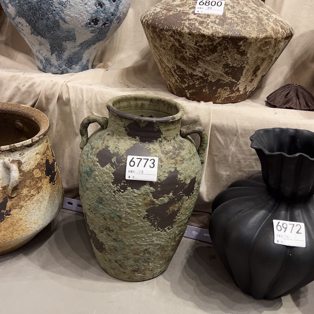 瓶6773高33口11陶瓷花瓶无孔