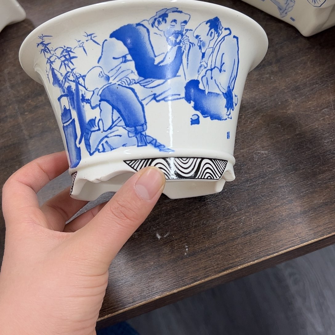 紫砂花盆384号瑕疵15/8cm