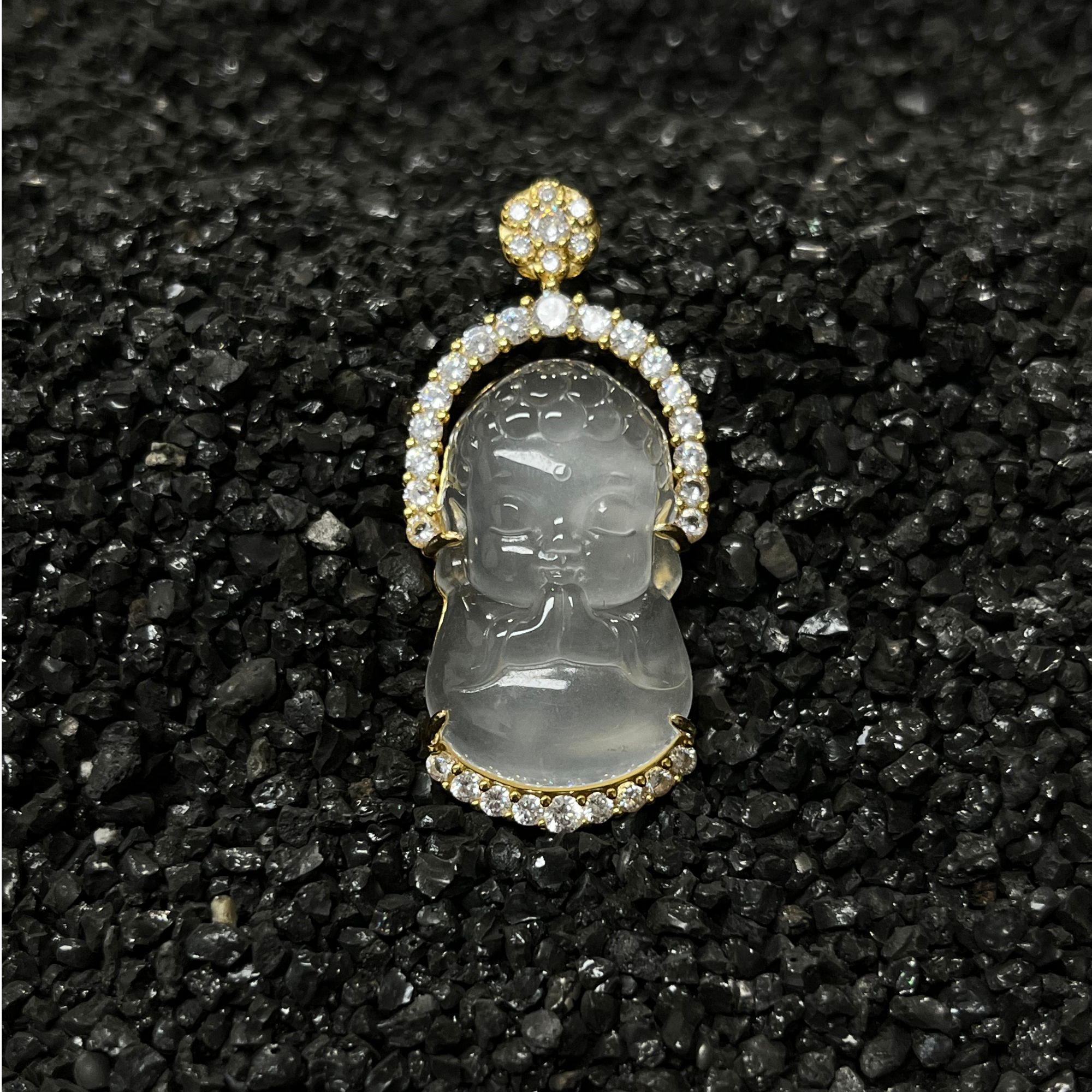 《兰玉珠宝甄选》S925银镶镀金宝宝佛吊坠