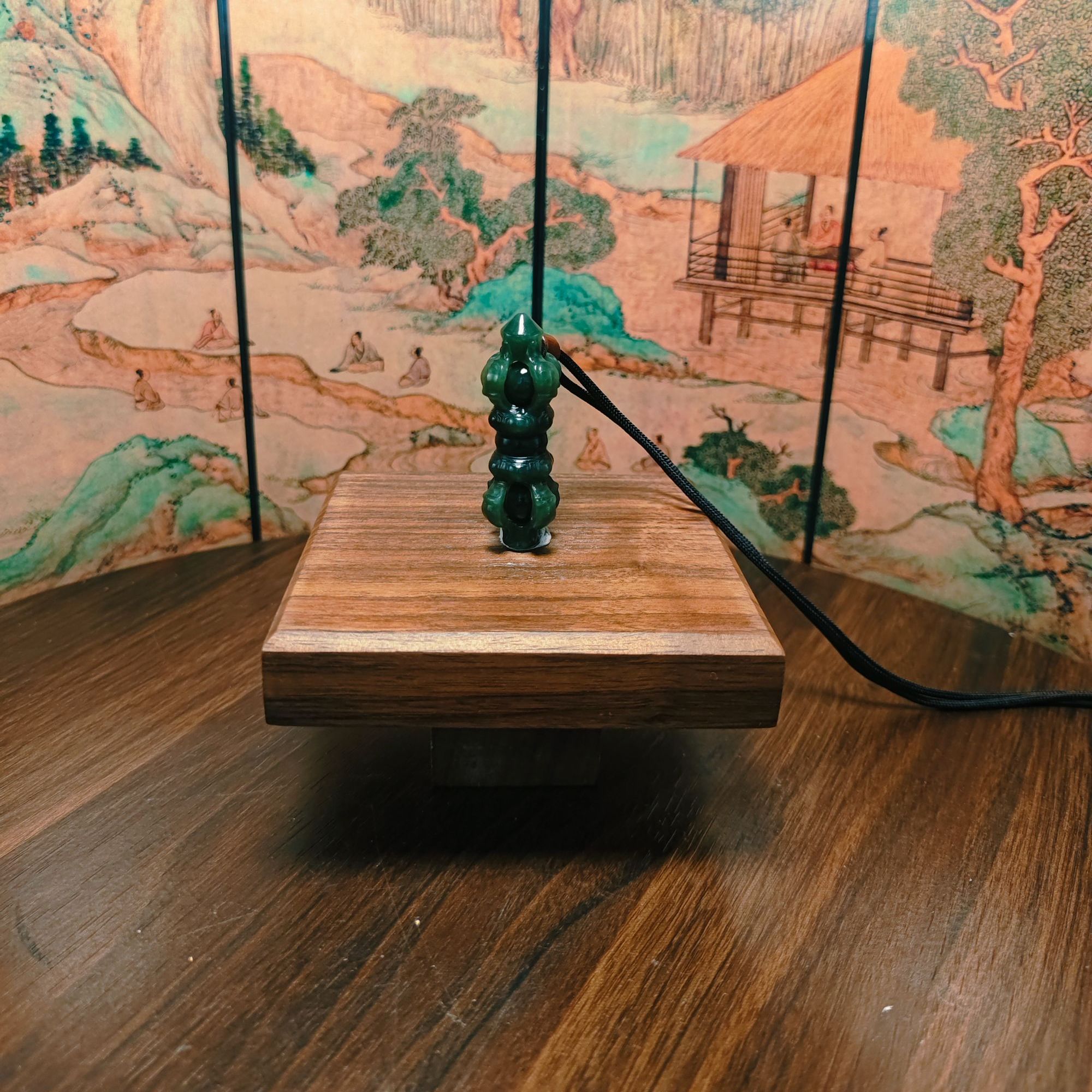 Q和田玉降魔杵吊坠0506