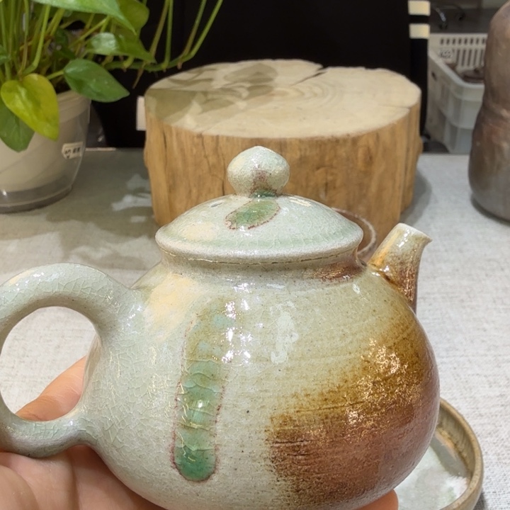 陶盘柴烧福利心哦多多