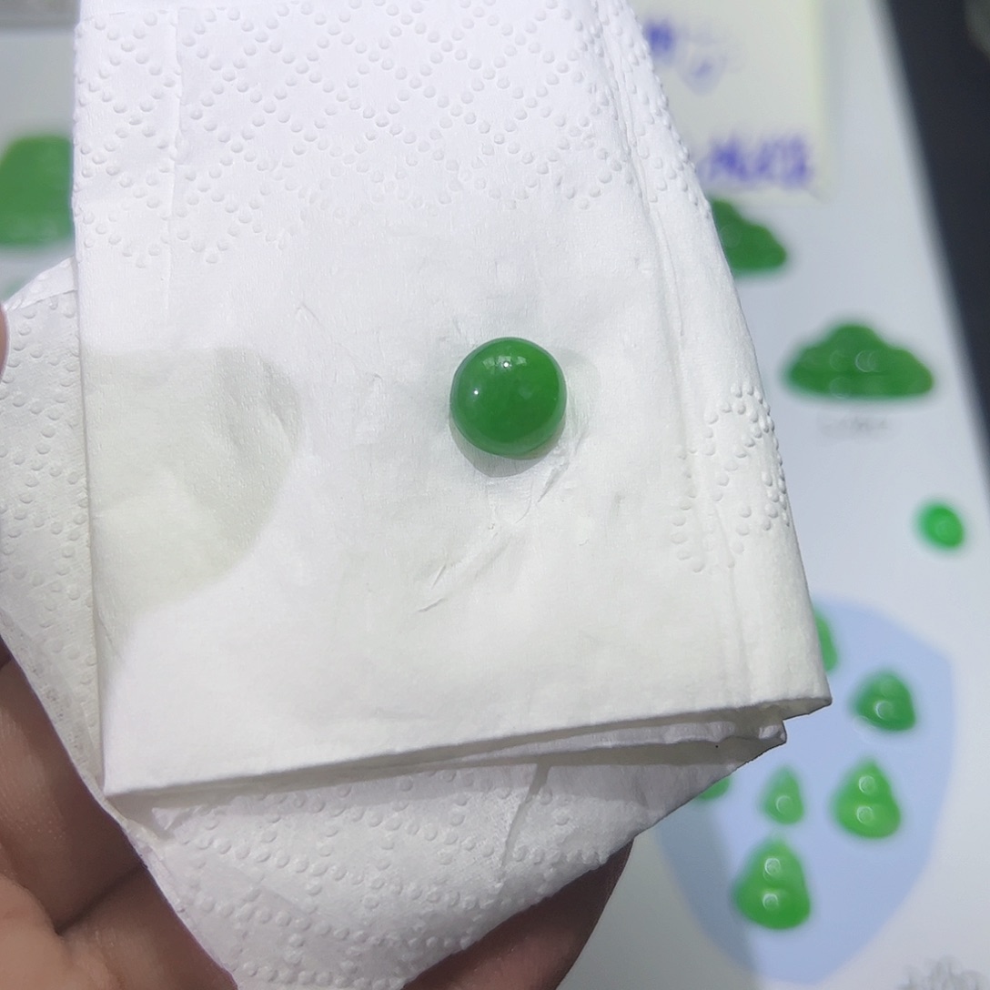 裸石翡翠芸*草天然缅甸A货翡翠