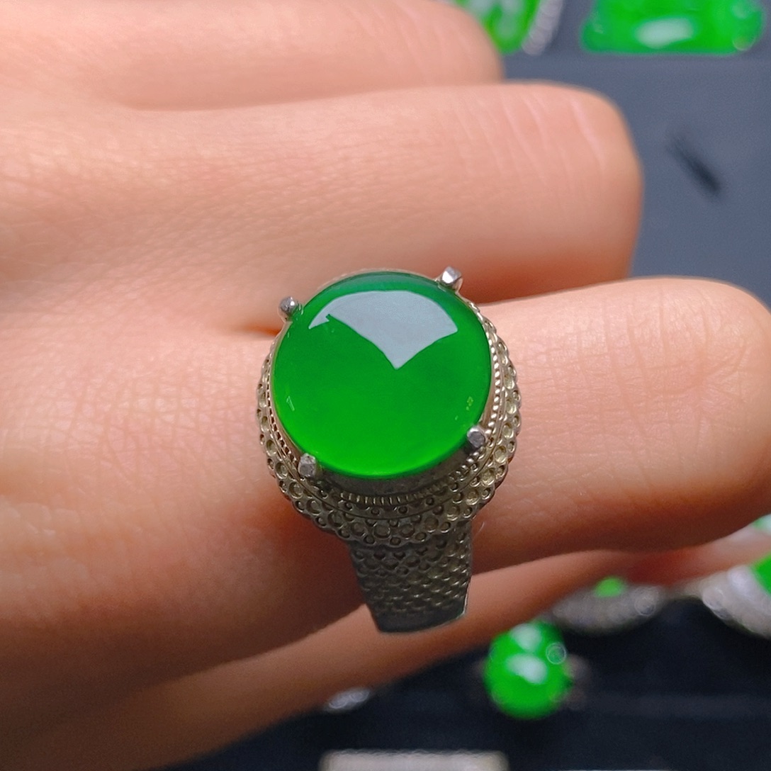 未镶嵌戒指翡翠蛋面