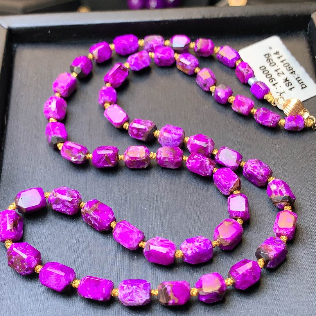 苏纪石（舒俱来）项链18K金镶嵌