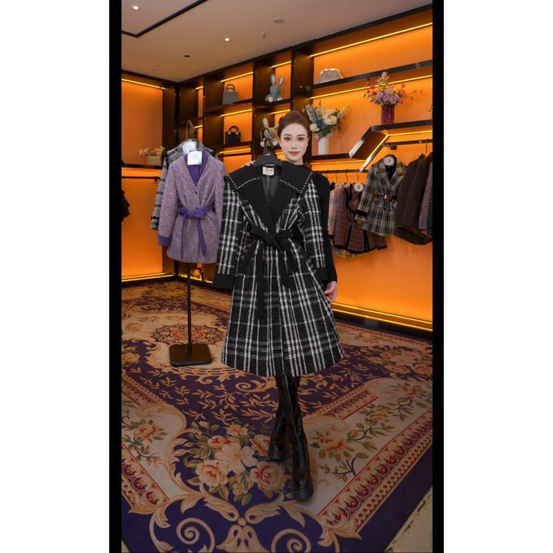 【G】秋冬气质小香风时尚设计师中长款羽绒服 QD-2025052