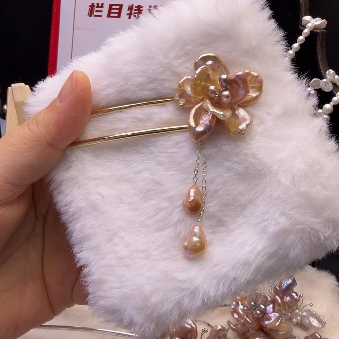 琉璃纯铜合金双钗