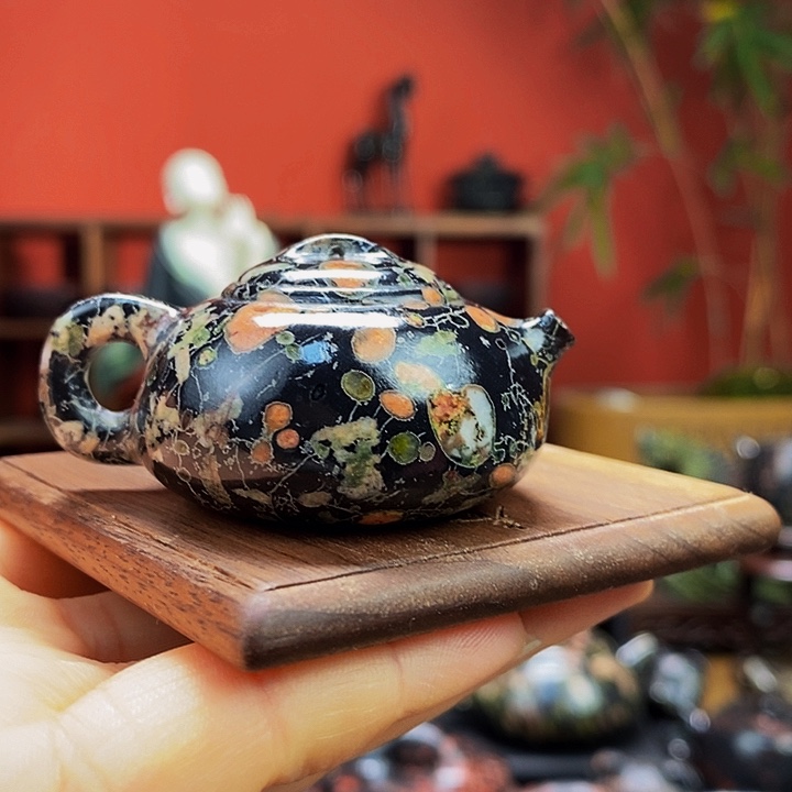 梅花玉精美梅花把把壶